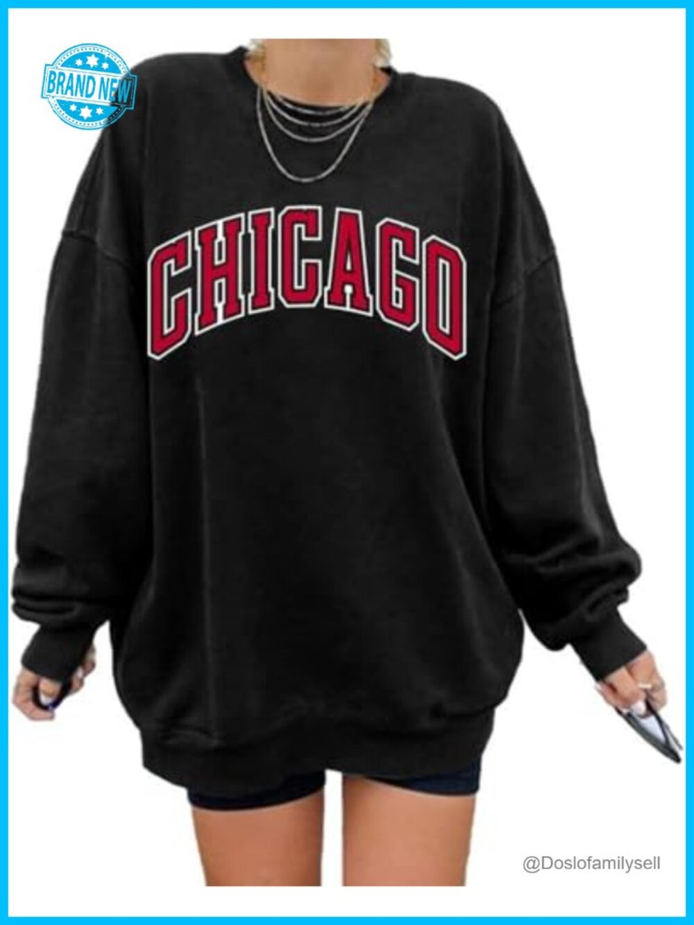 Oversized Los Angeles Sweatshirt Crewneck Long Sleeve Pullover